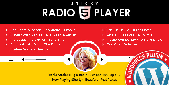 Sticky Radio Player